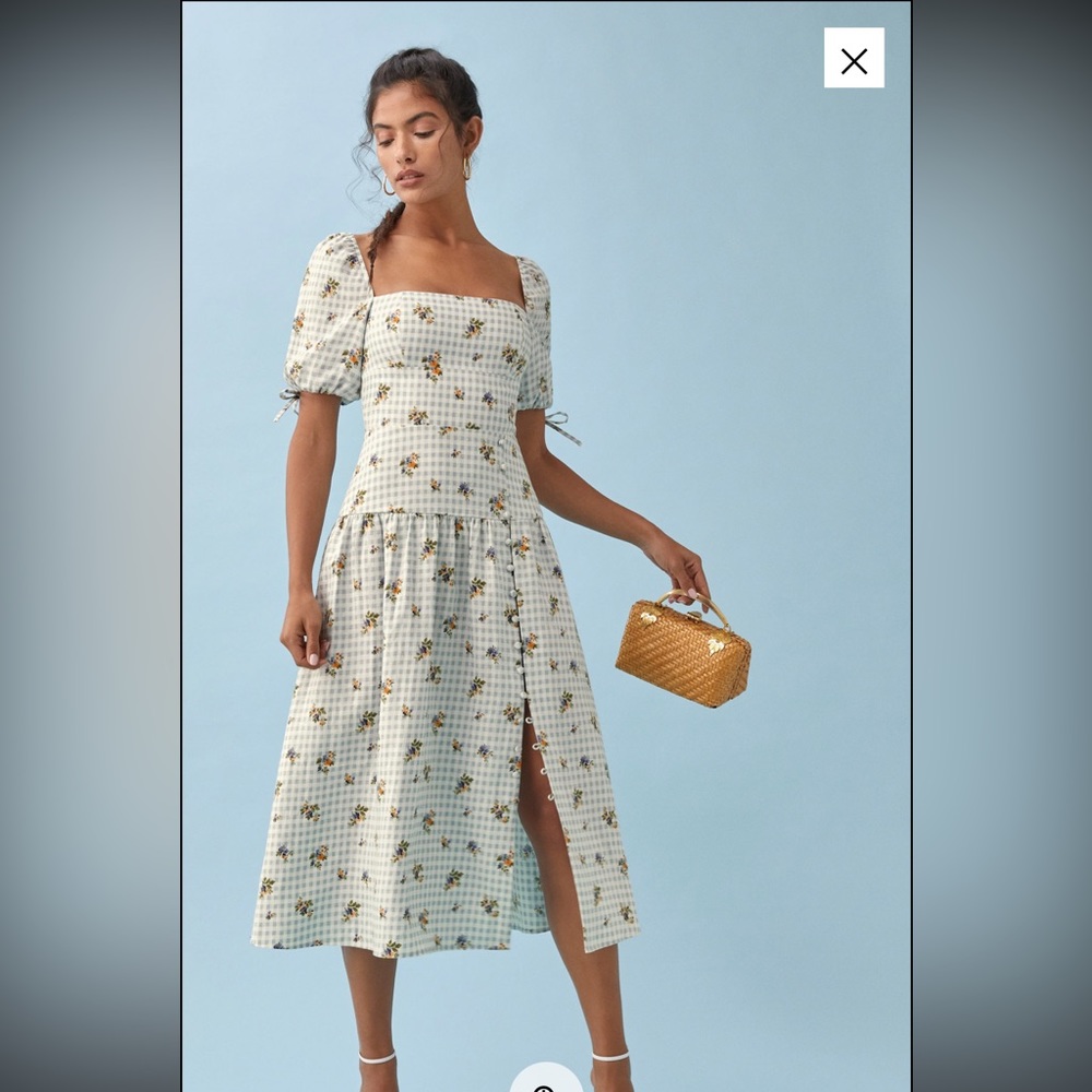 REFORMATION MELONY LINEN DRESS